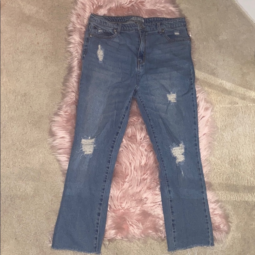Distressed jeans